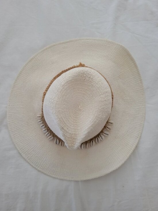 Nikki Beach Barbados Womens Toyo Straw Hat White One Size Wide Brim Boho Beach - Picture 3 of 7